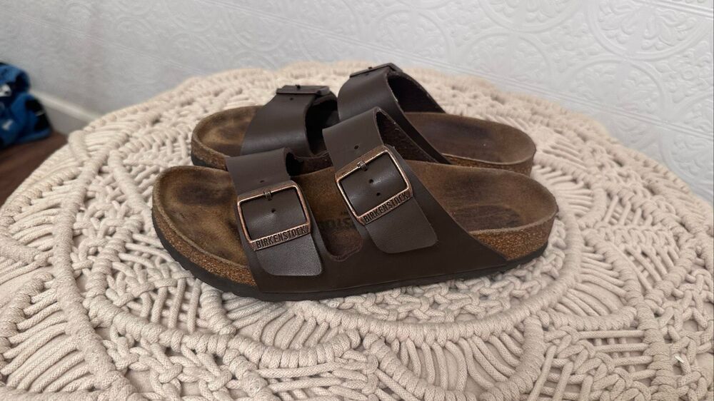 Birkenstock Dark Brown Arizona Double Strap Sandals Size 38 or Womens 7